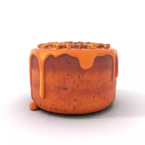 Caramel Nut Cake model pack Low-poly 3D model 6