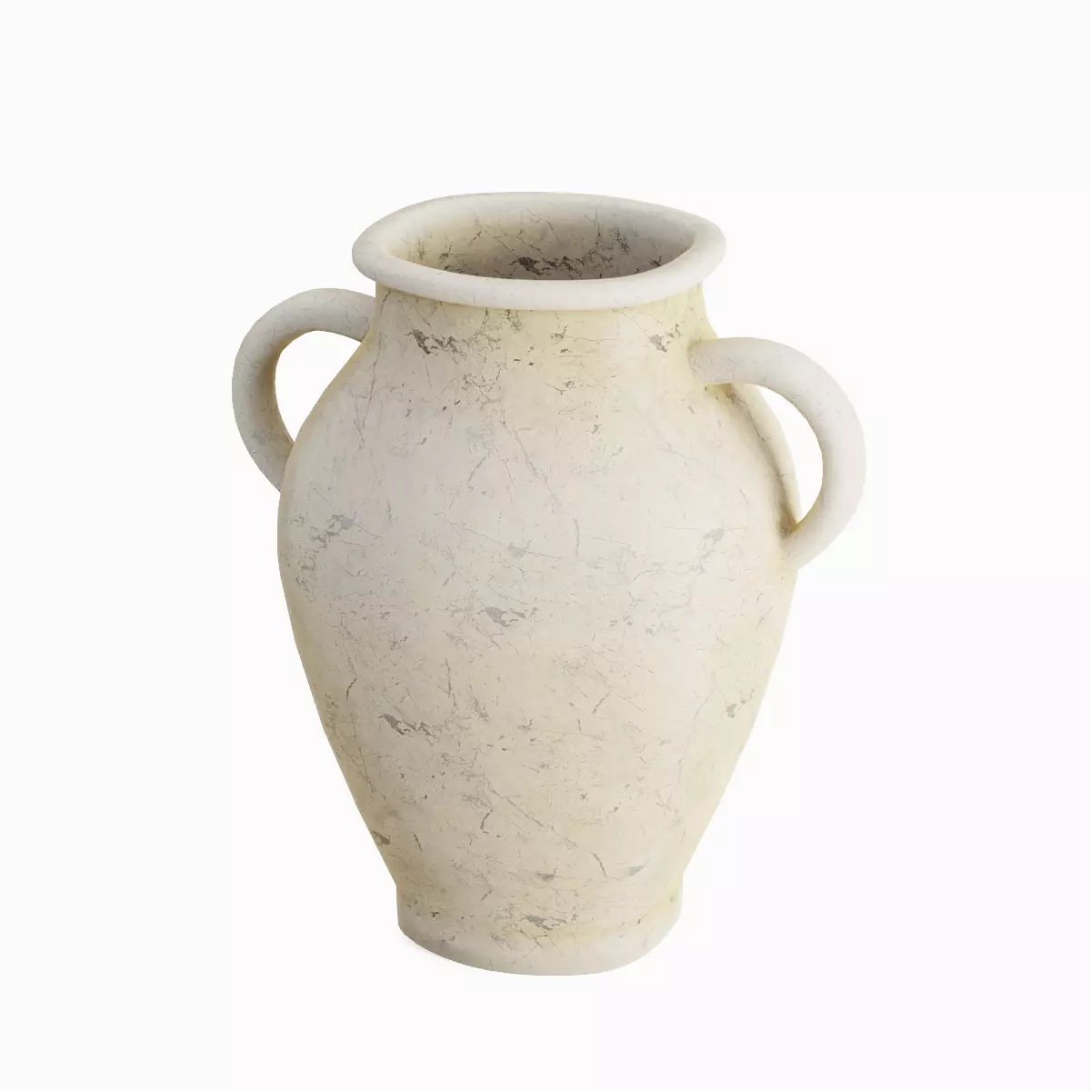 Antique Marble Garden Vase Set Low-poly 3D model_10