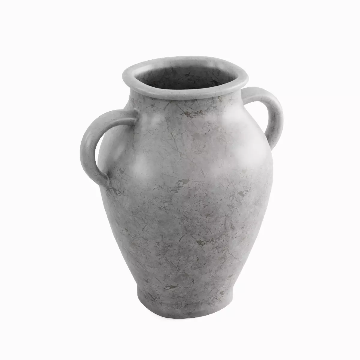 Antique Marble Garden Vase Set Low-poly 3D model_18