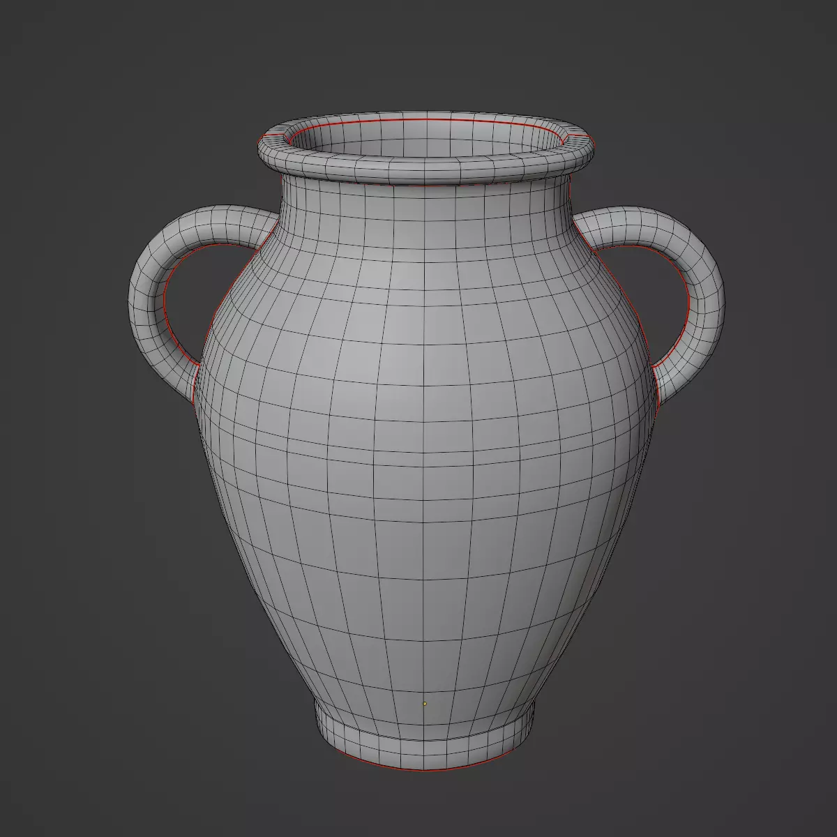 Antique Marble Garden Vase Set Low-poly 3D model_19