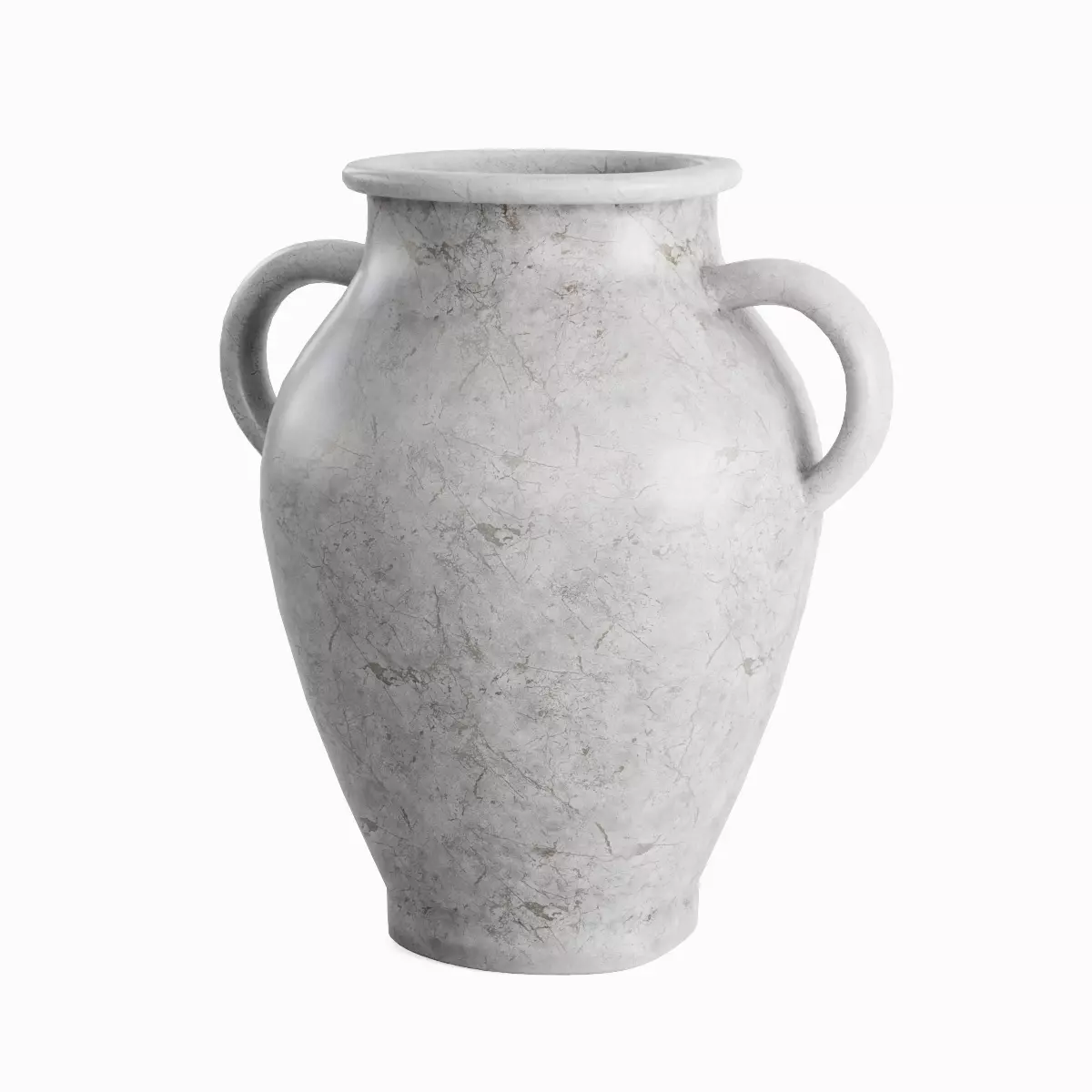 Antique Marble Garden Vase Set Low-poly 3D model_13