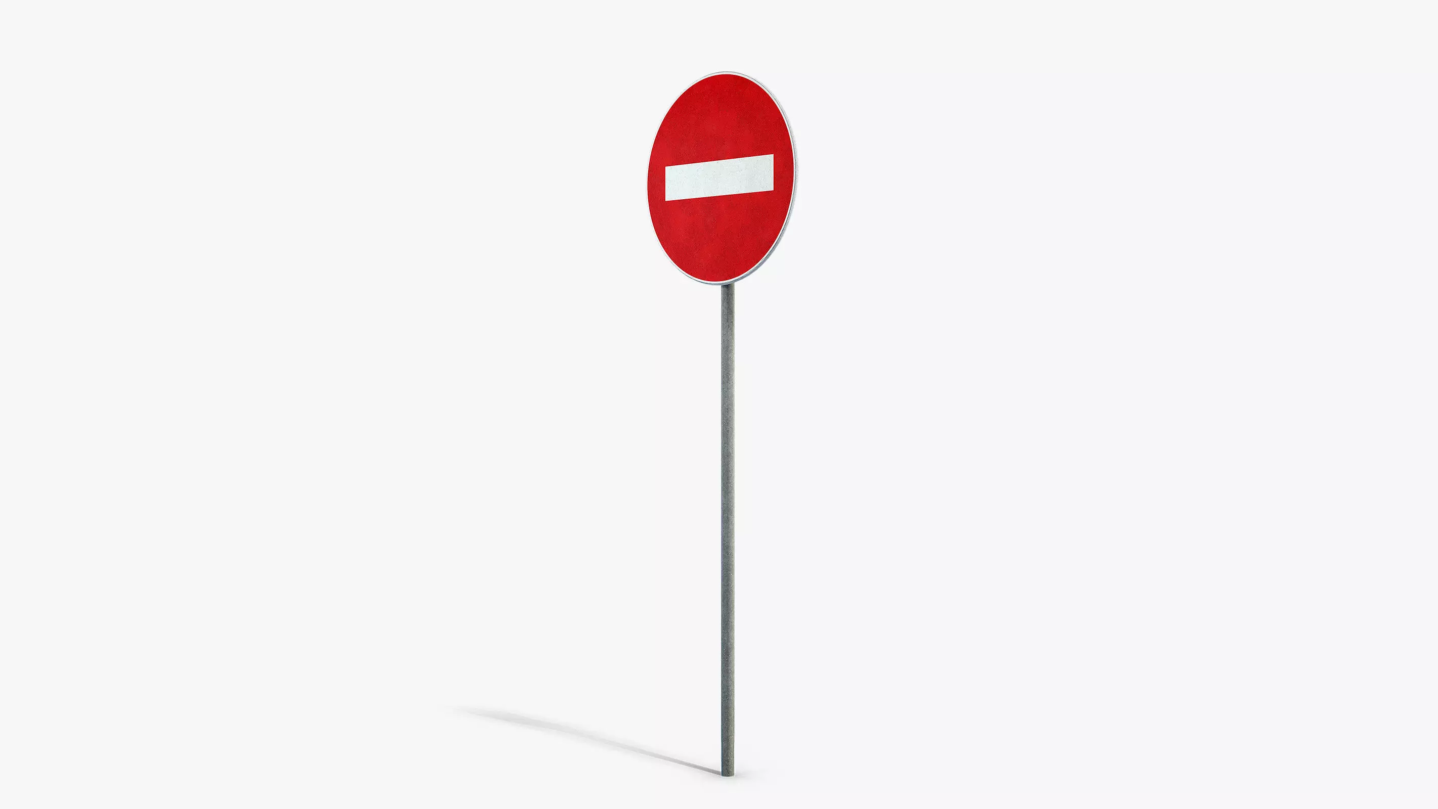No Entry Sign Low-poly 3D model_5