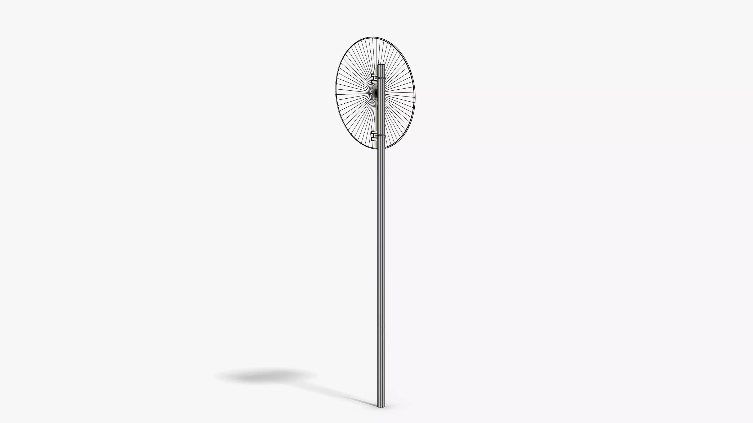 No Entry Sign Low-poly 3D model_10