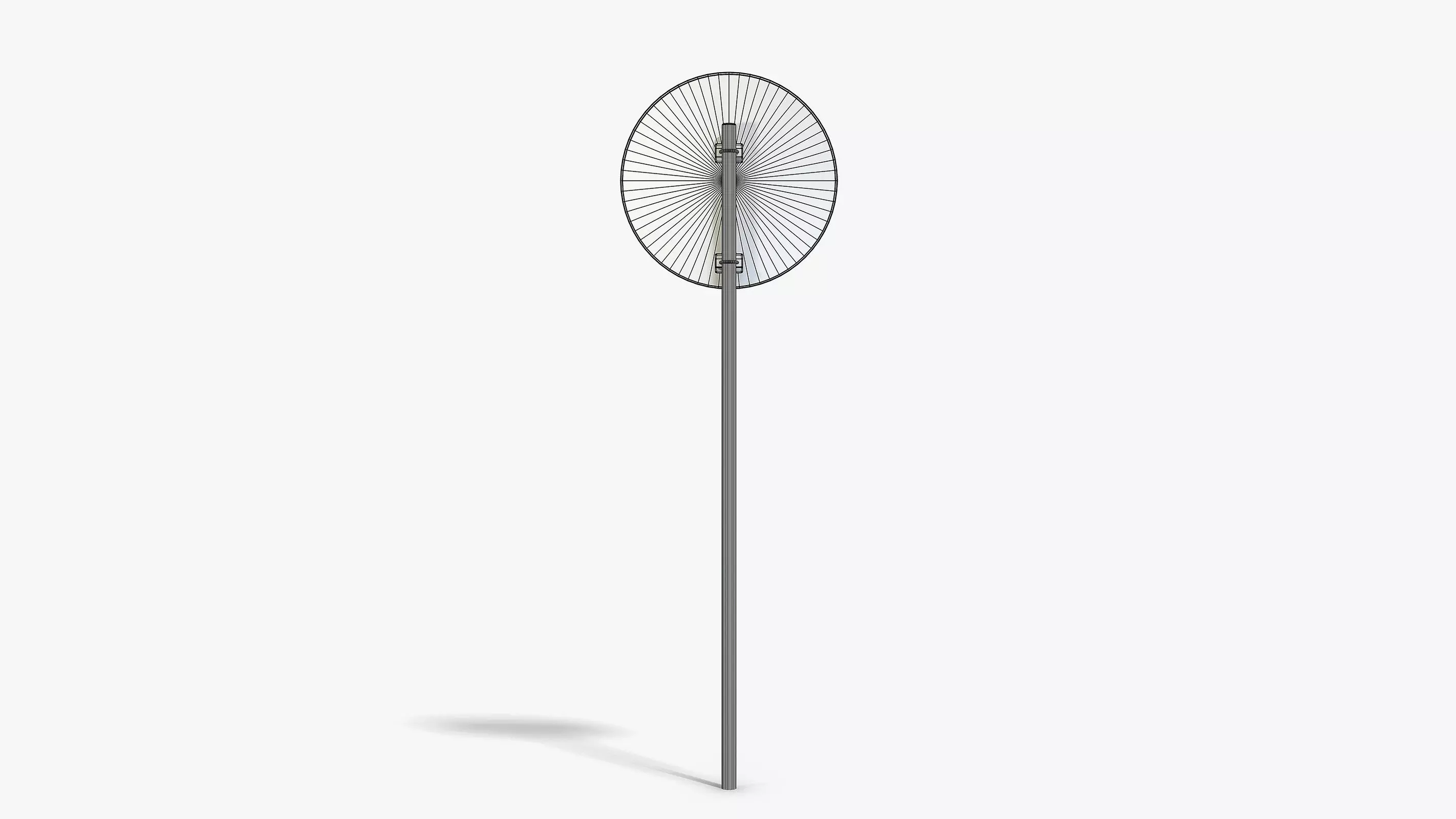 No Entry Sign Low-poly 3D model_9