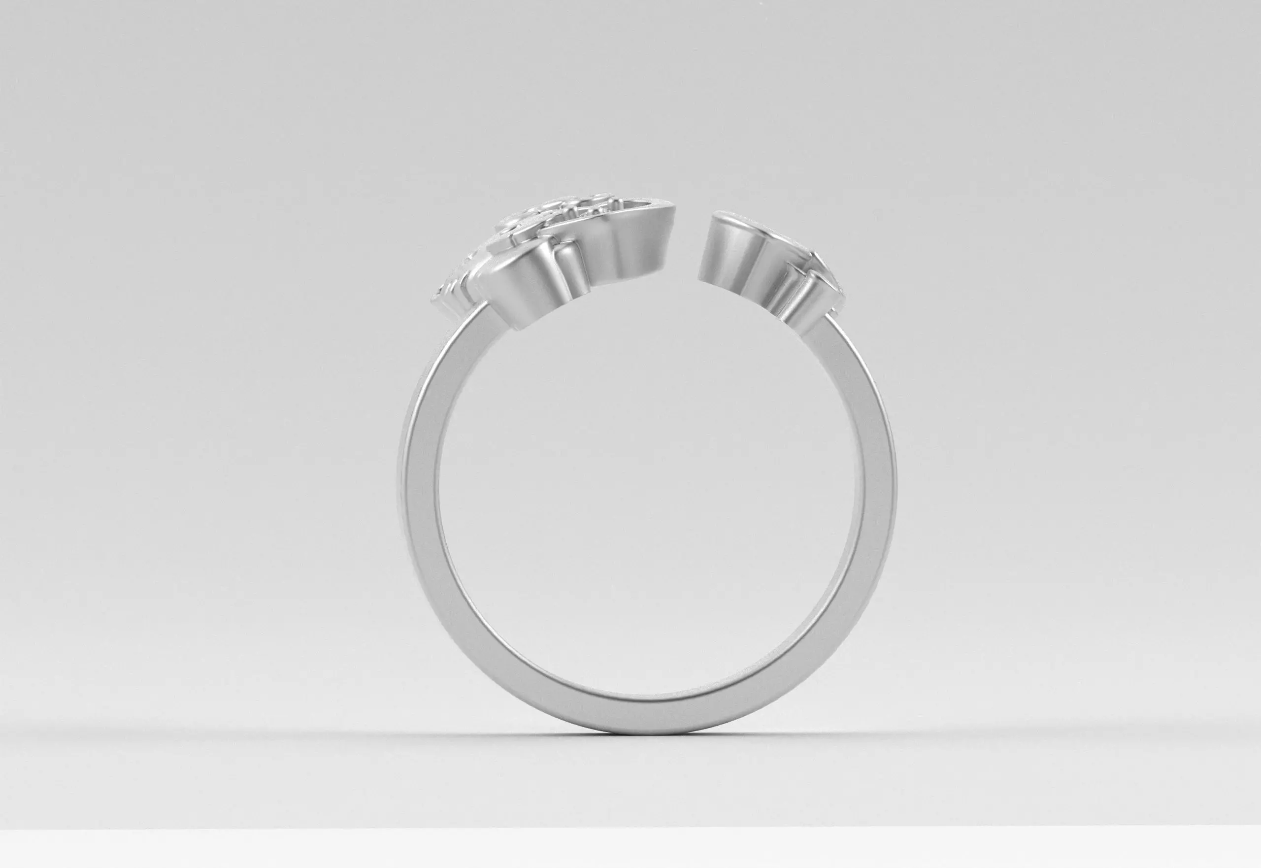 Hello Kitty and Teddy Bear Ring 3D print model_15