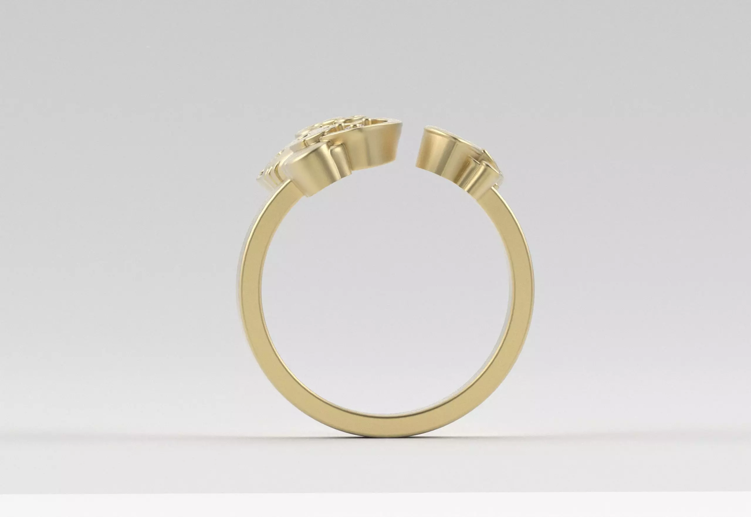 Hello Kitty and Teddy Bear Ring 3D print model_20