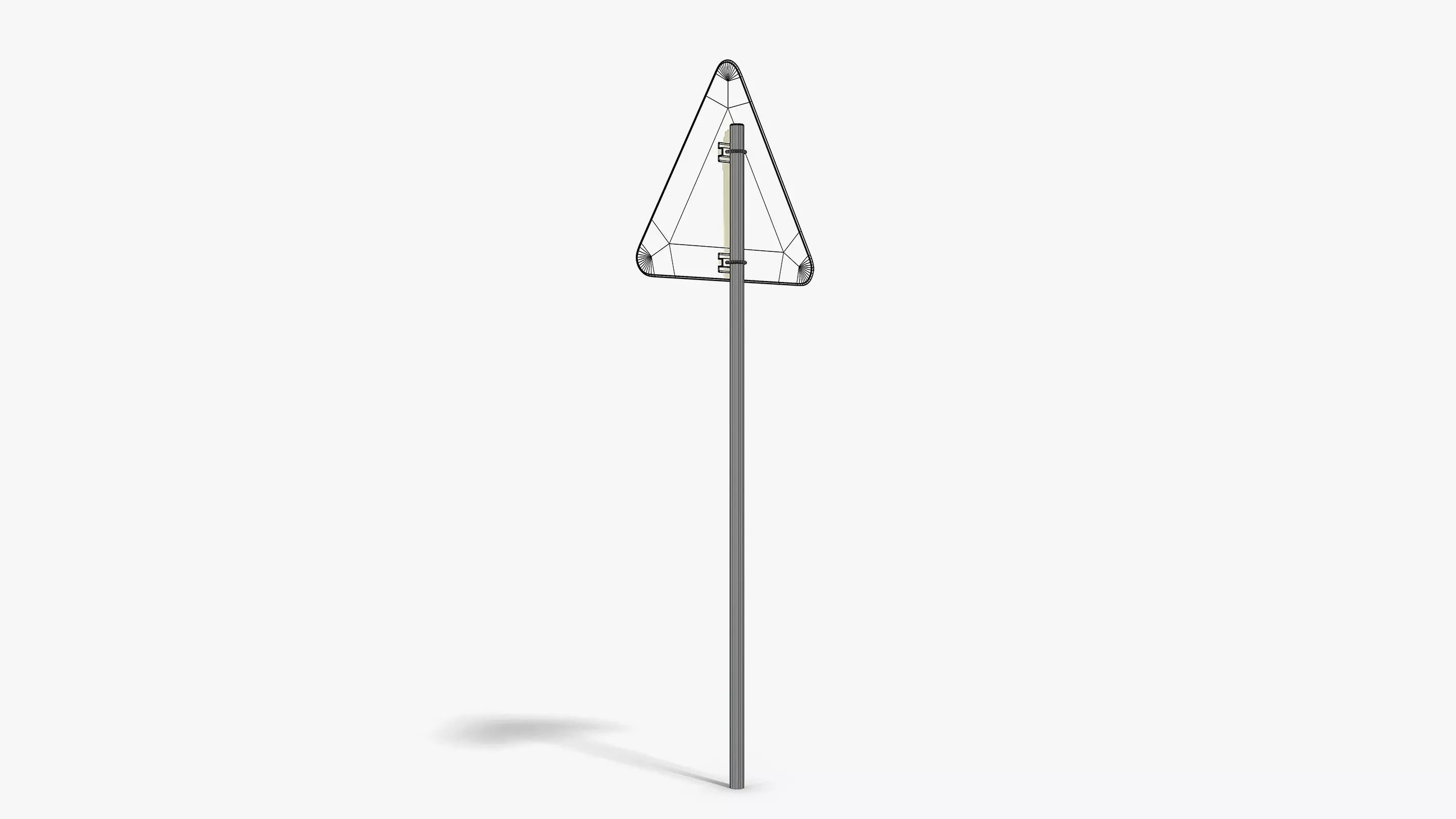 Damaged Wild Animals Sign Low-poly 3D model_10