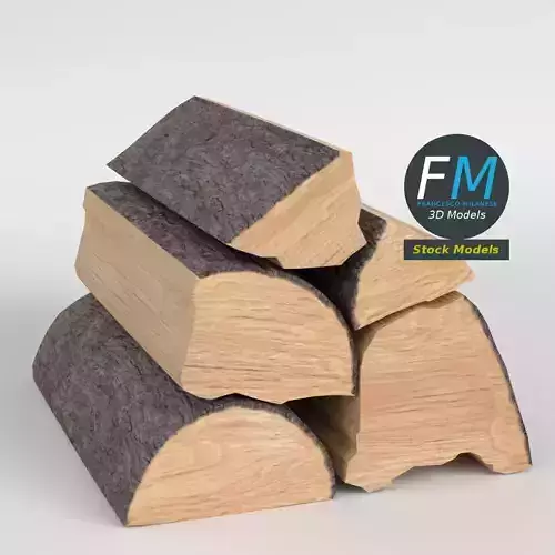 5 wood logs