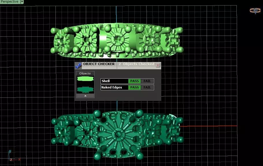 Couples Ring set Jewelry model - Royal Bloom for him and her 3D print model_13