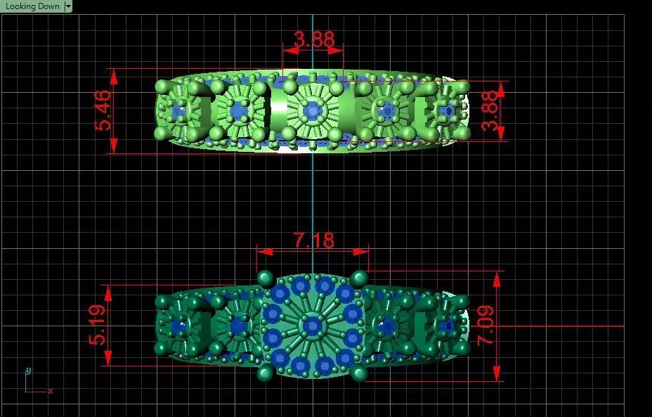 Couples Ring set Jewelry model - Royal Bloom for him and her 3D print model_21