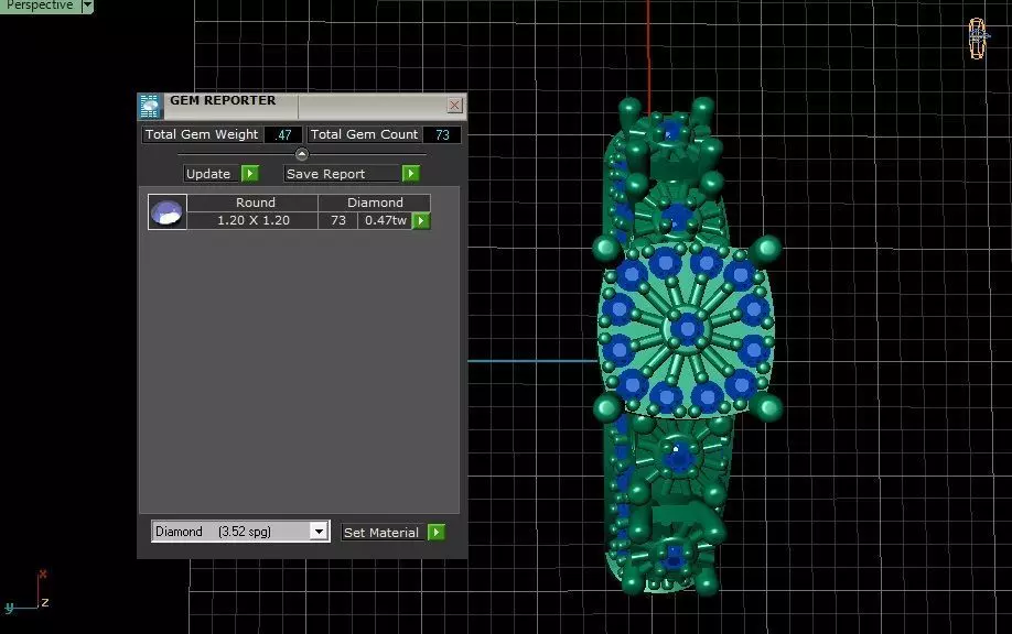 Couples Ring set Jewelry model - Royal Bloom for him and her 3D print model_11