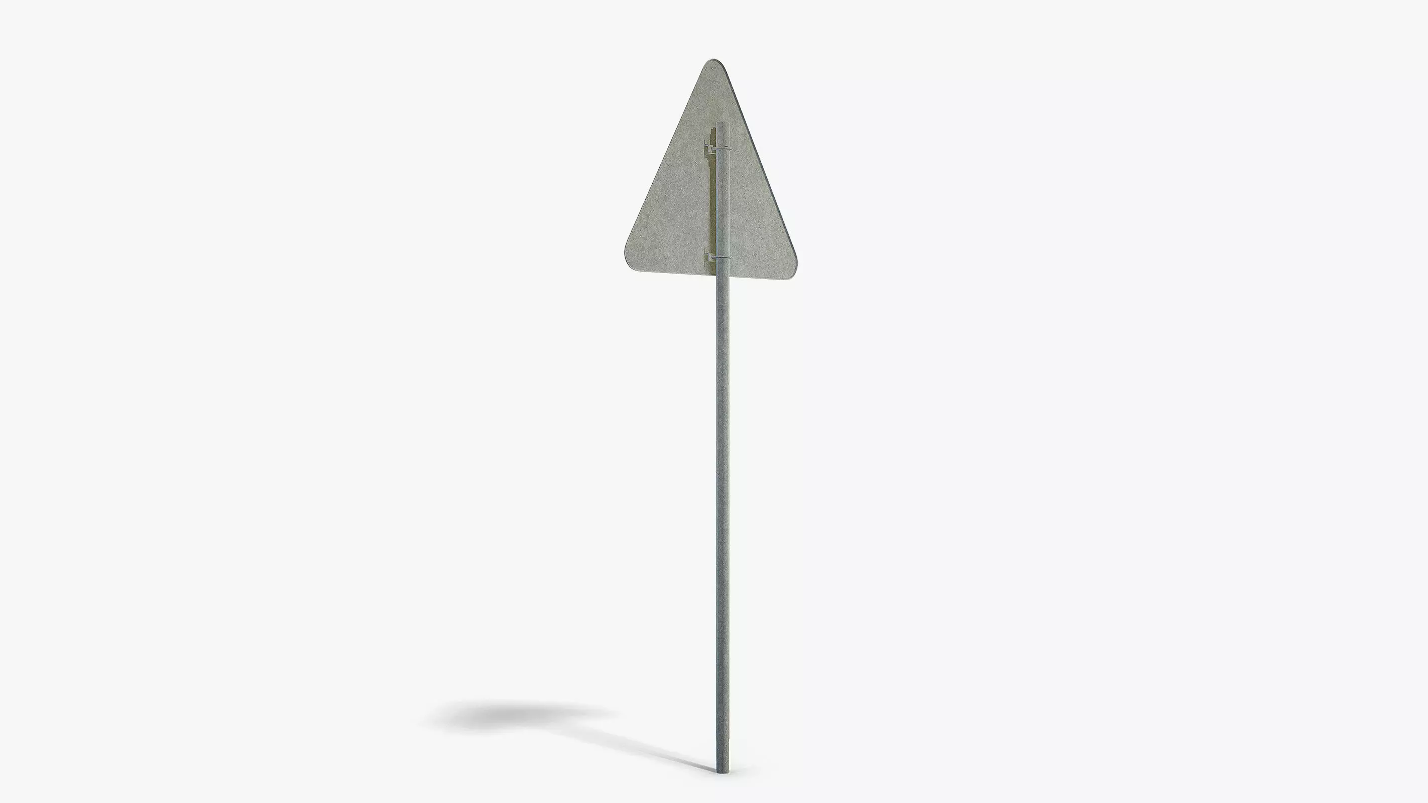 Road Work Sign Low-poly 3D model_4