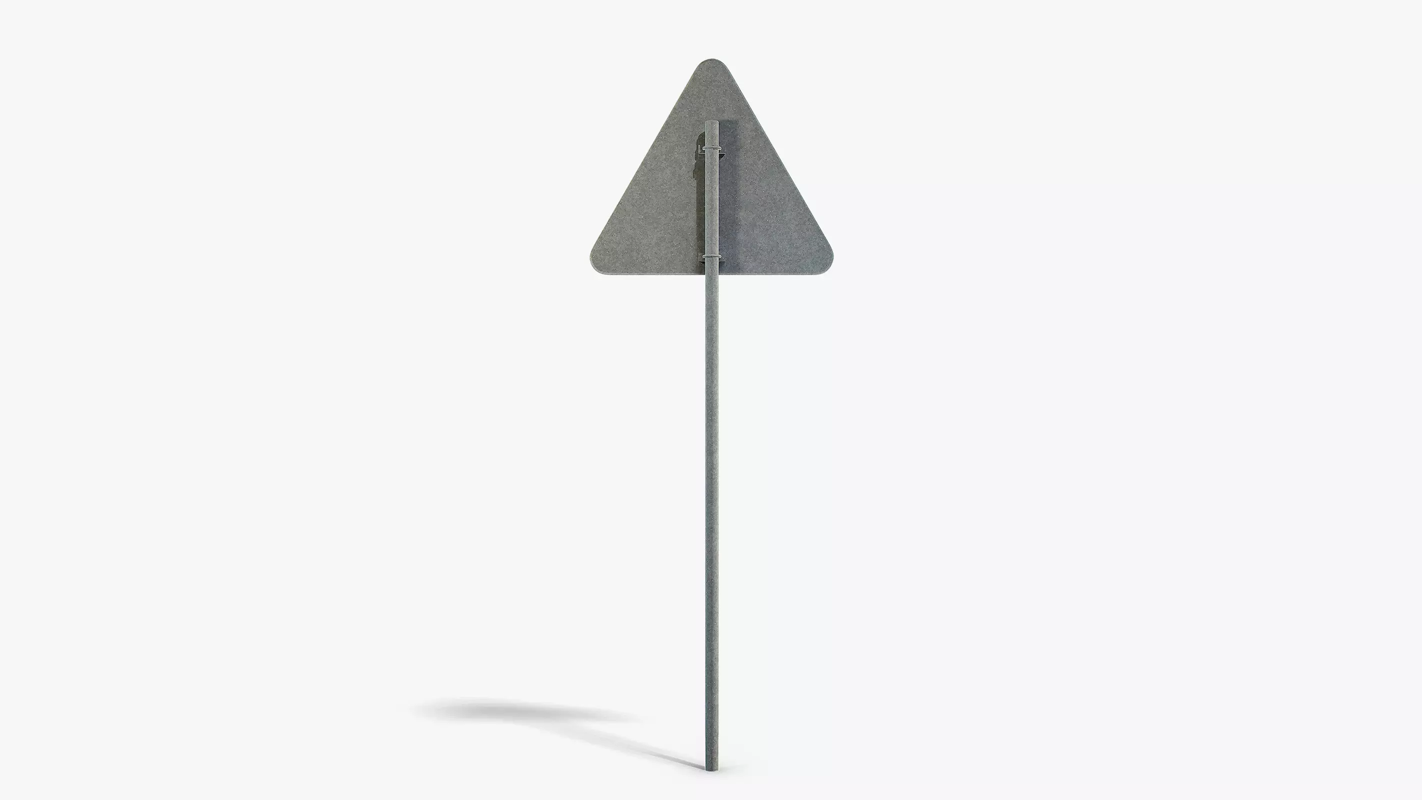 Road Work Sign Low-poly 3D model_3