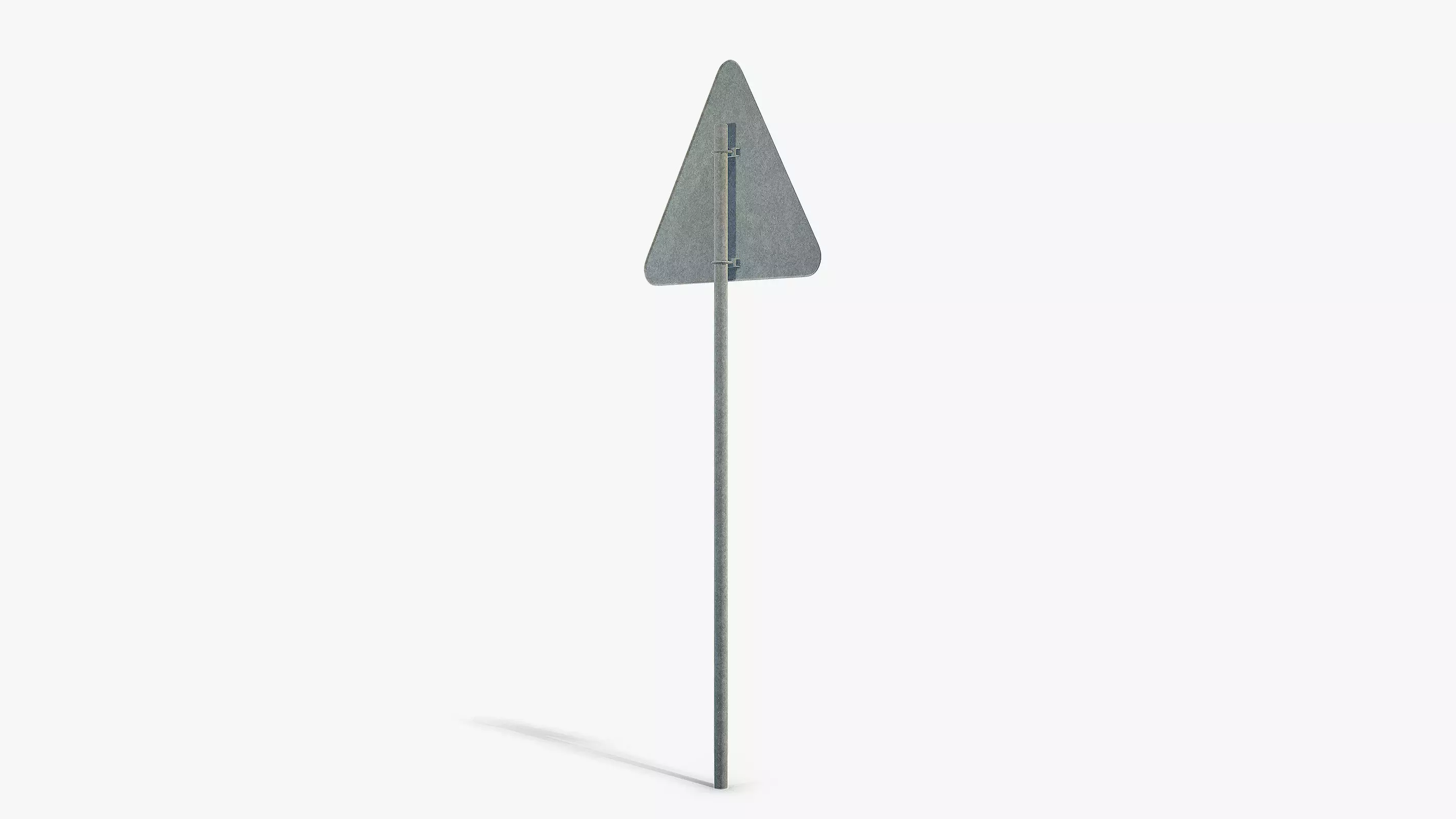 Road Work Sign Low-poly 3D model_2