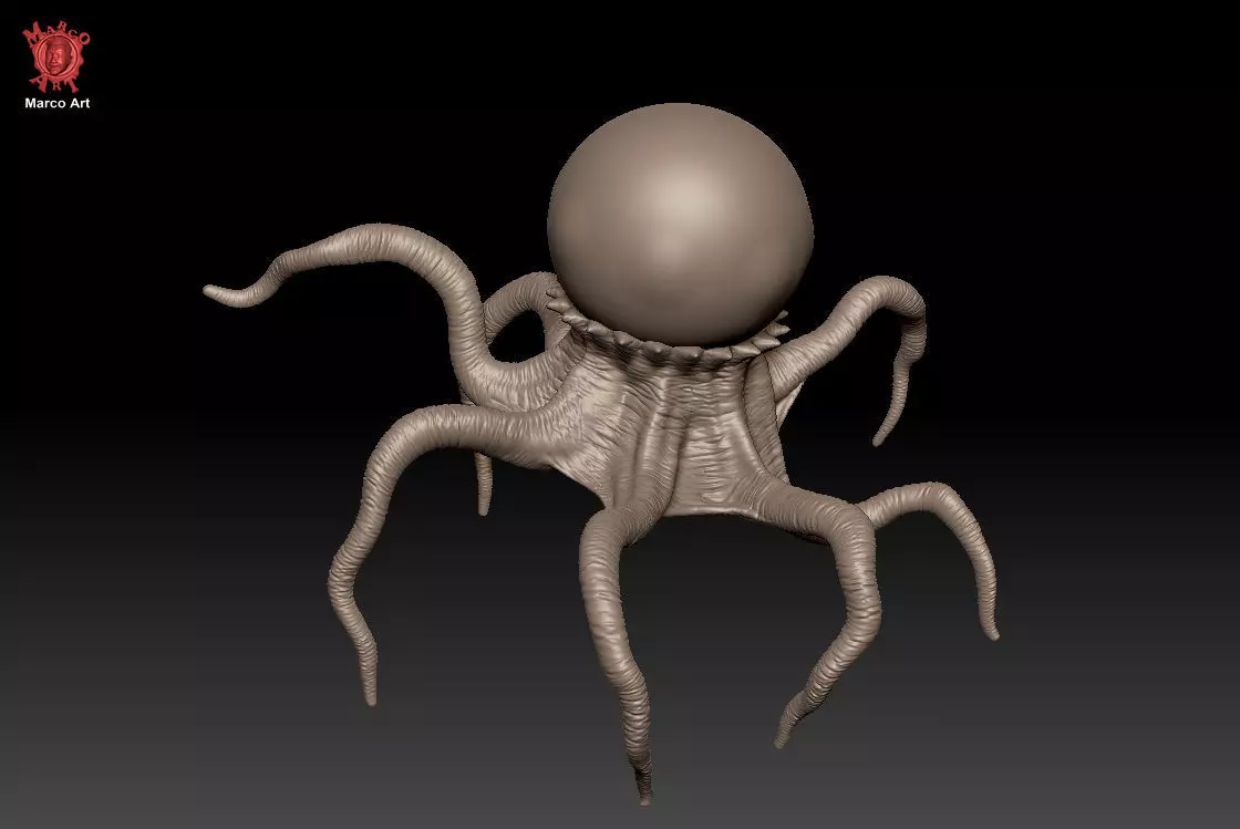 Alien Earth T Ocellus Xeno Embryo 3D stl file 3D print model_2