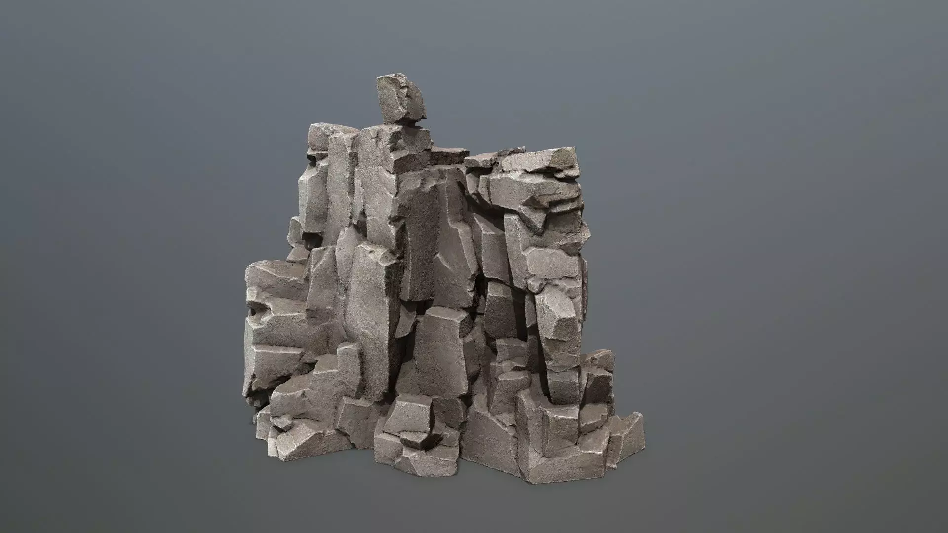 Desert rocks Low-poly 3D model_17