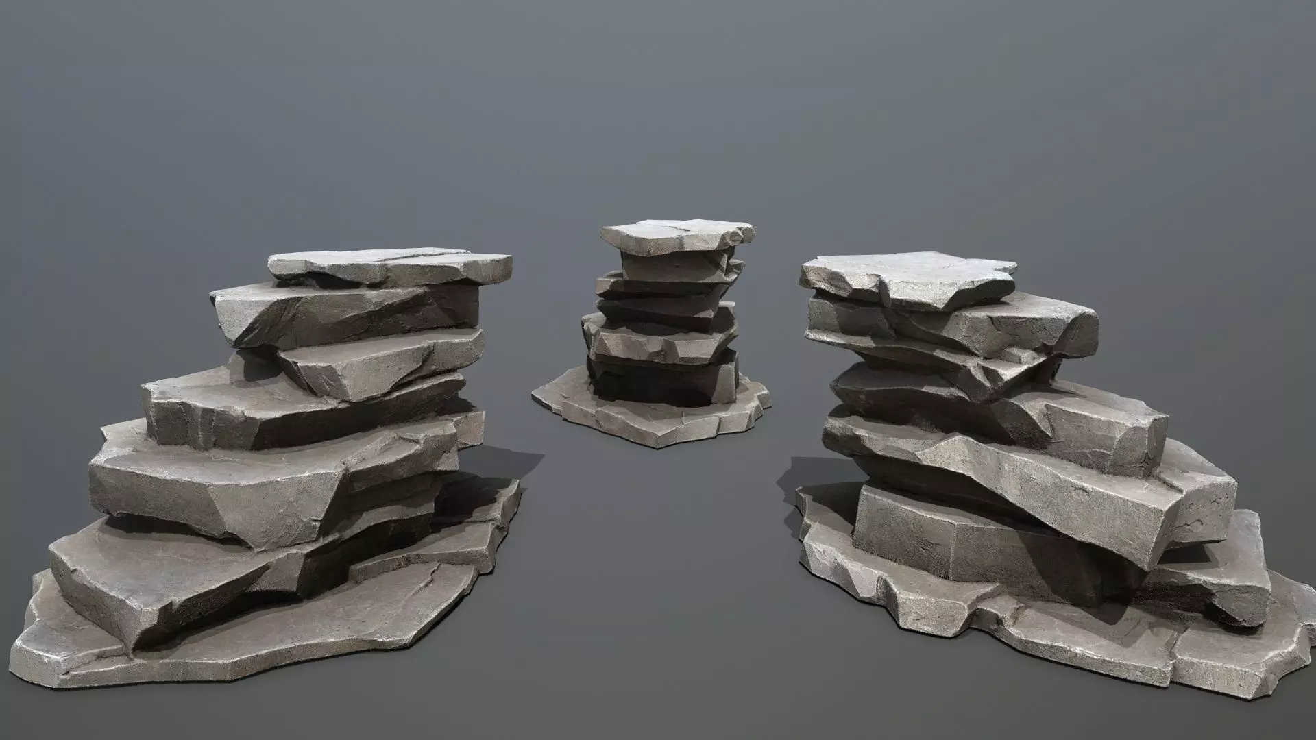 Desert rocks Low-poly 3D model_13