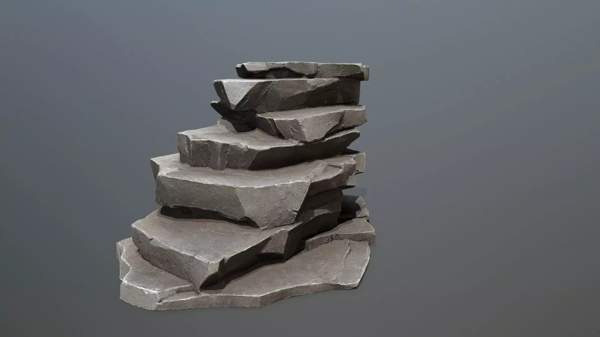 Desert rocks Low-poly 3D model_29