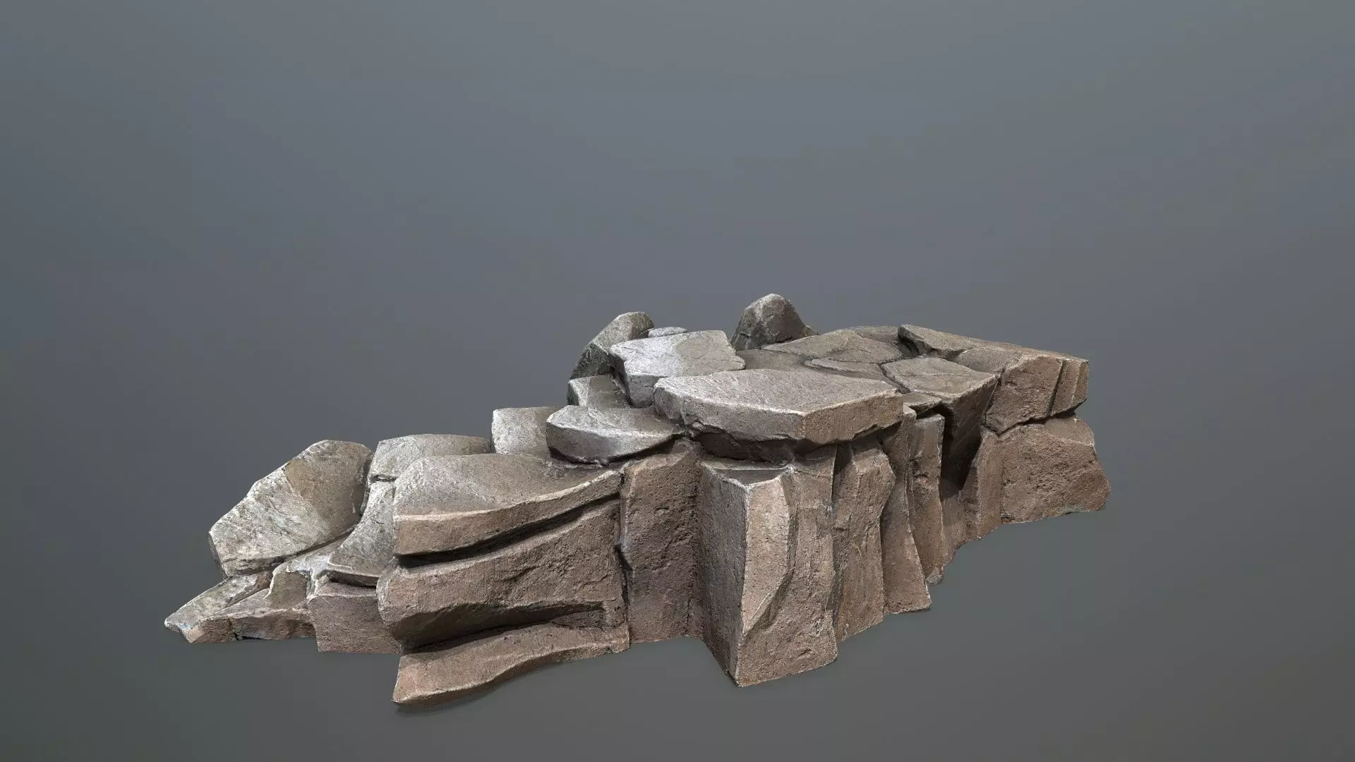 Desert rocks Low-poly 3D model_30