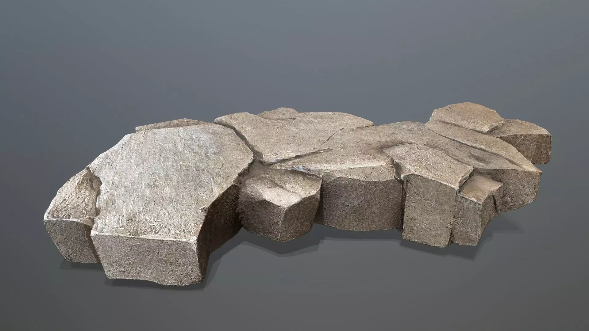 Desert rocks Low-poly 3D model_31