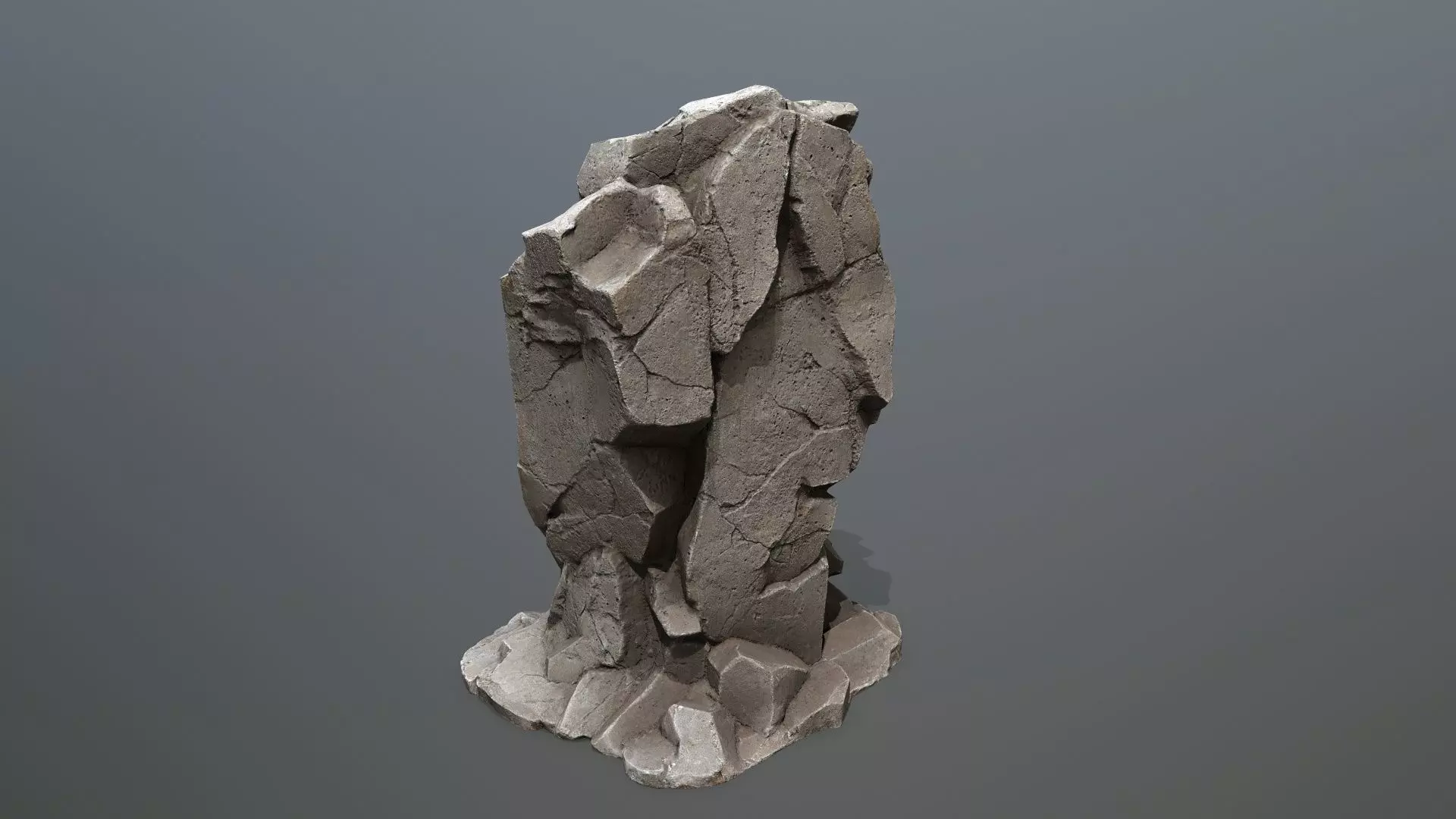 Desert rocks Low-poly 3D model_20