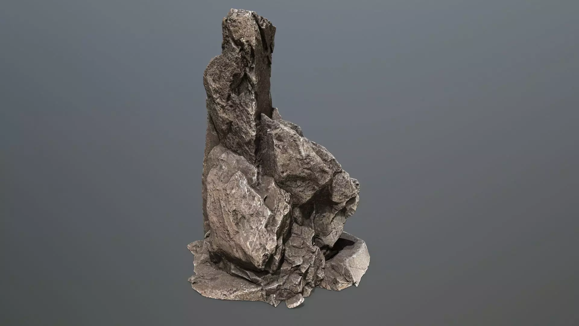 Desert rocks Low-poly 3D model_23