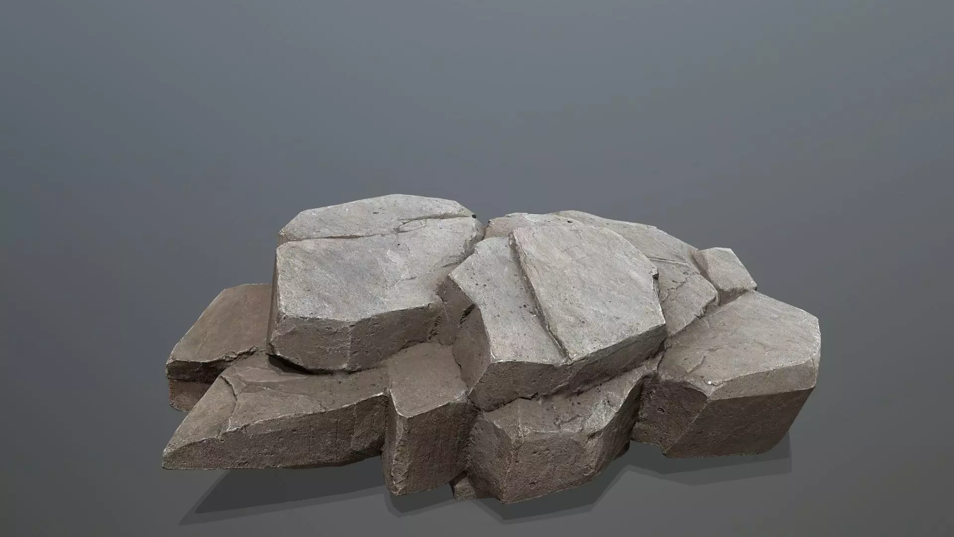 Desert rocks Low-poly 3D model_27