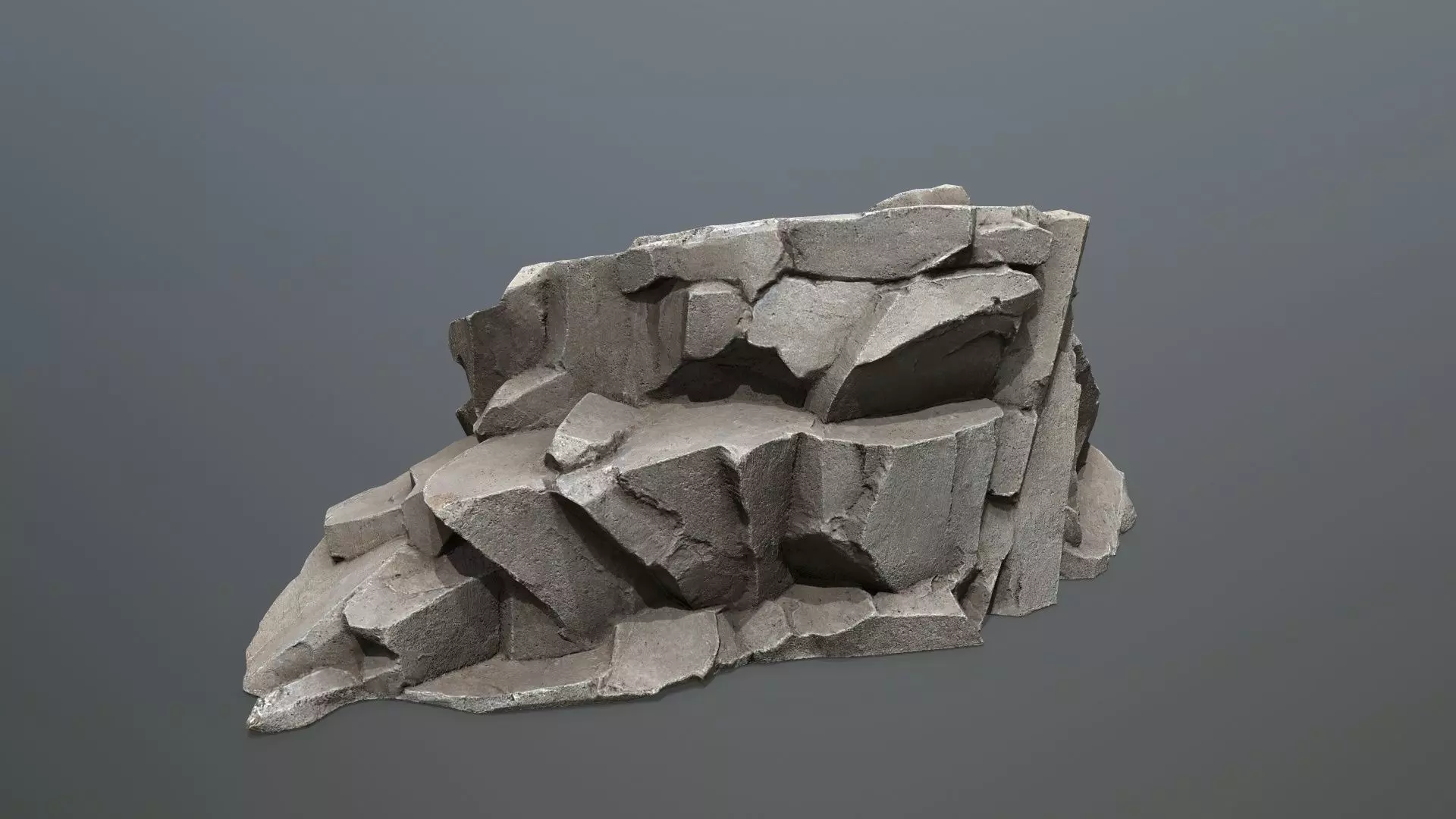 Desert rocks Low-poly 3D model_24