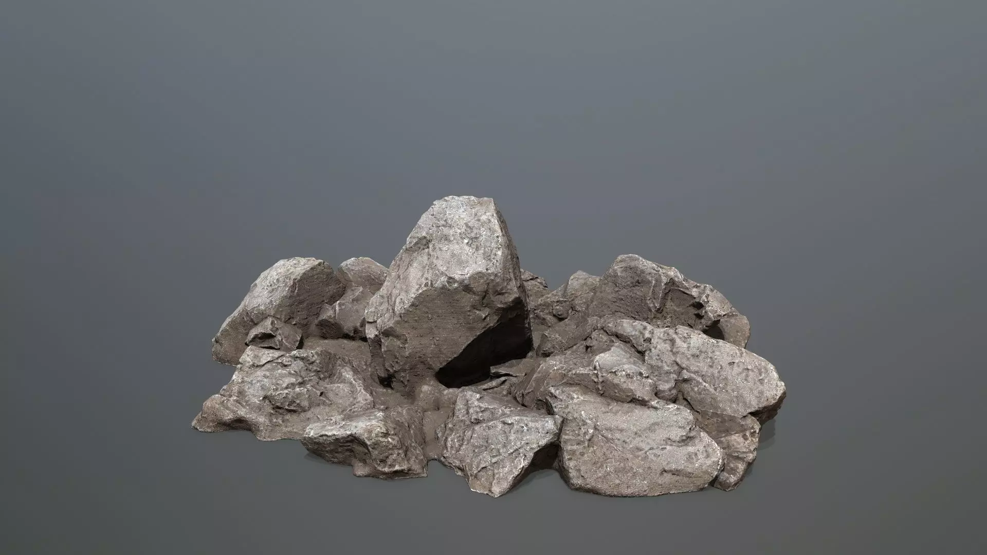 Desert rocks Low-poly 3D model_18