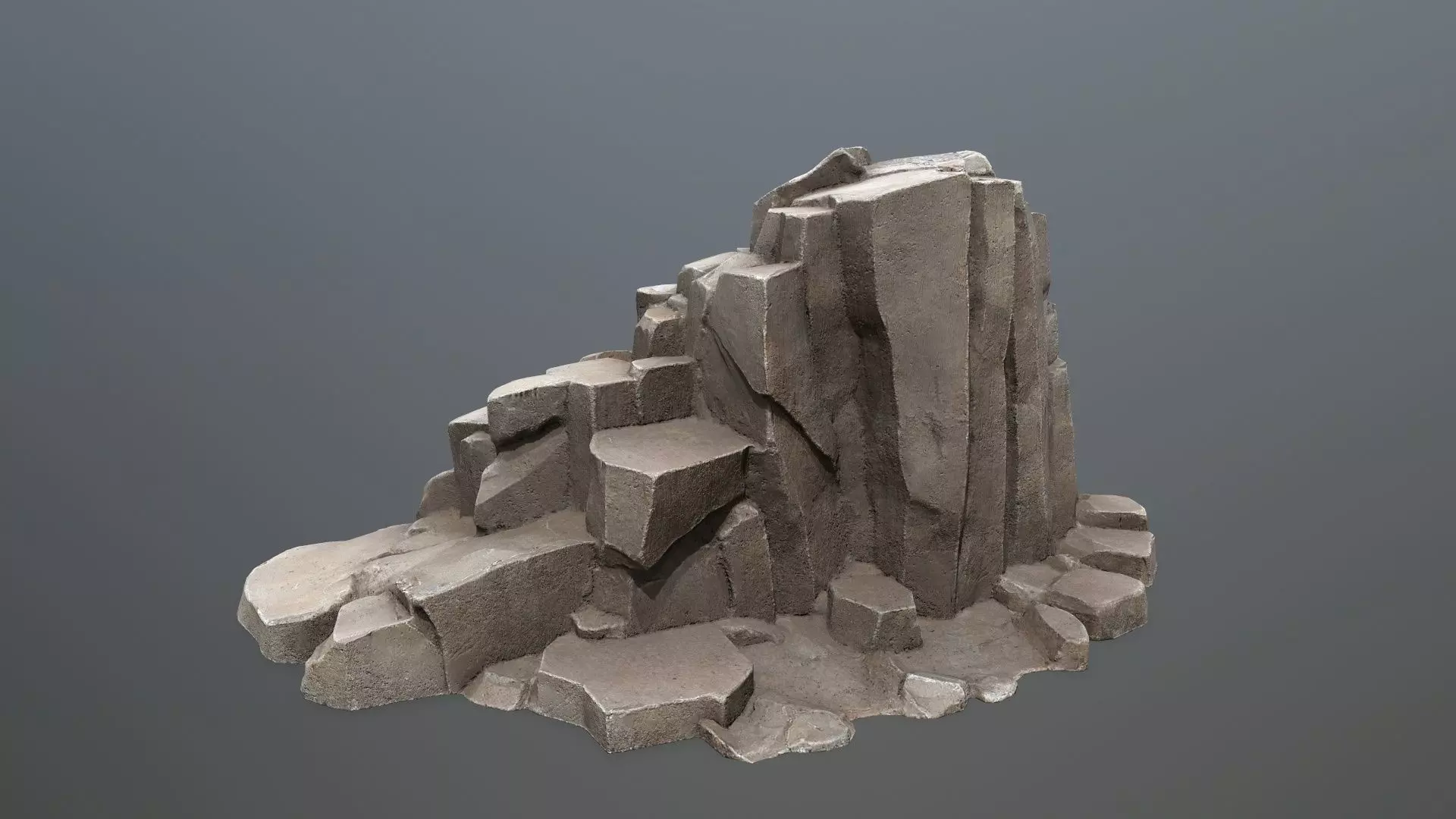Desert rocks Low-poly 3D model_19