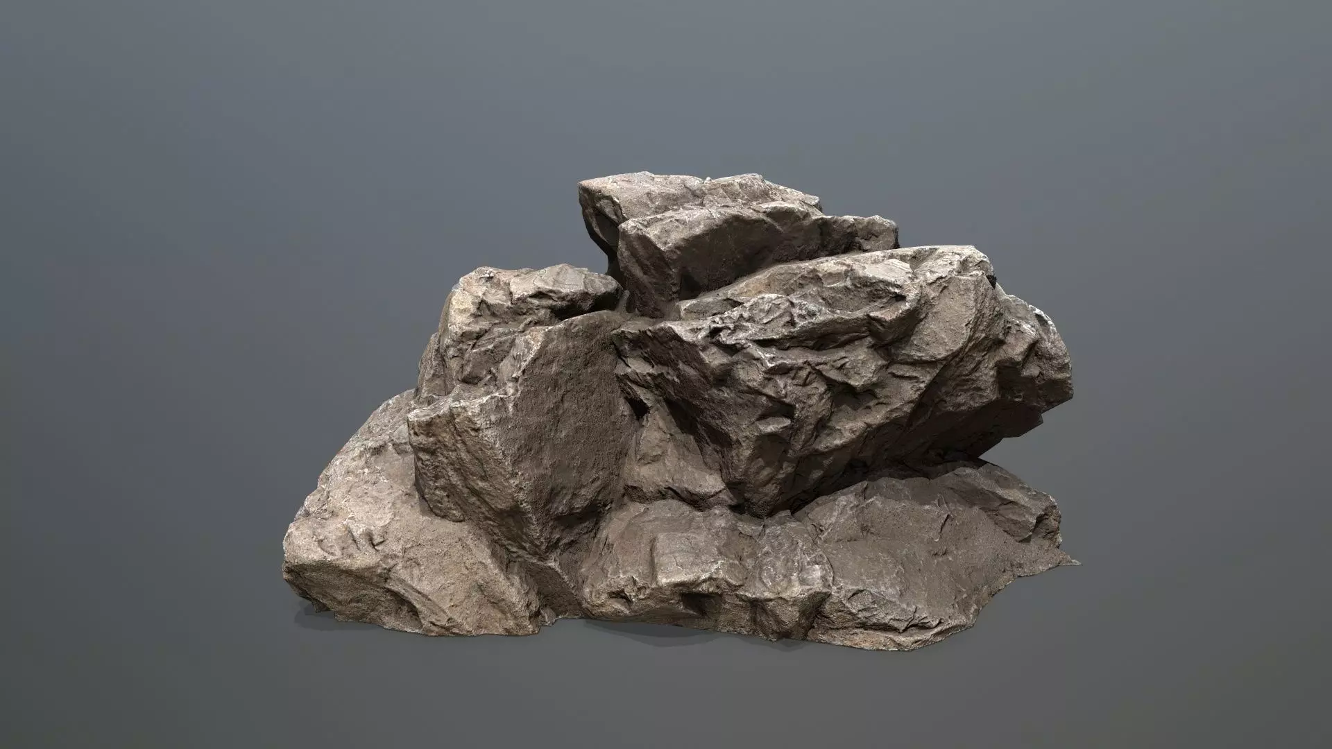 Desert rocks Low-poly 3D model_26