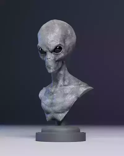 Grey Alien Bust