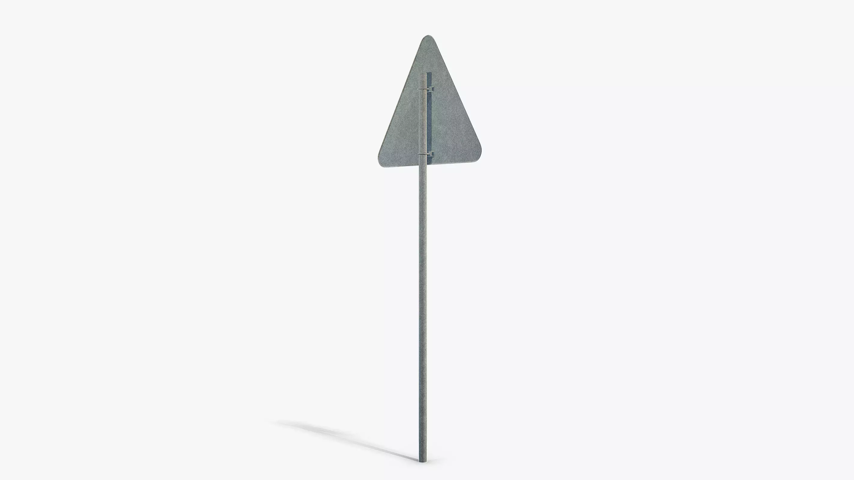 Uneven Road Sign Low-poly 3D model_2