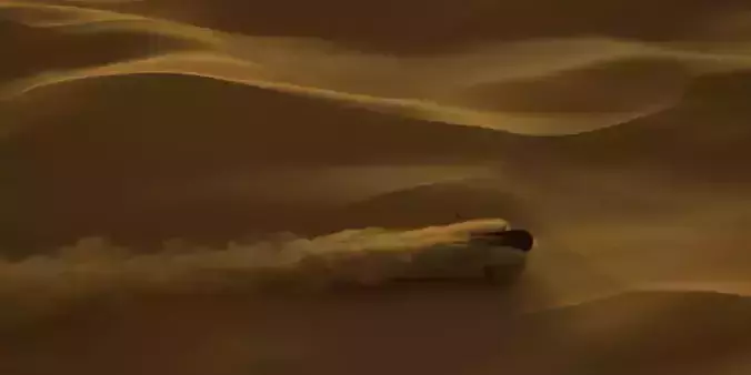 Animated Vdb Dust Trail 02 Wing Shaped Inflow 3D model