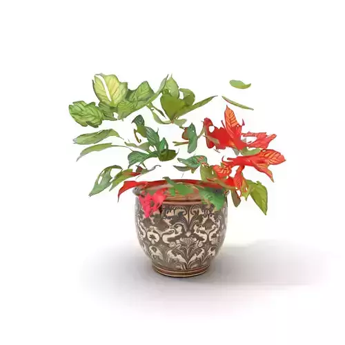 Ornate Leafy Plant model pack