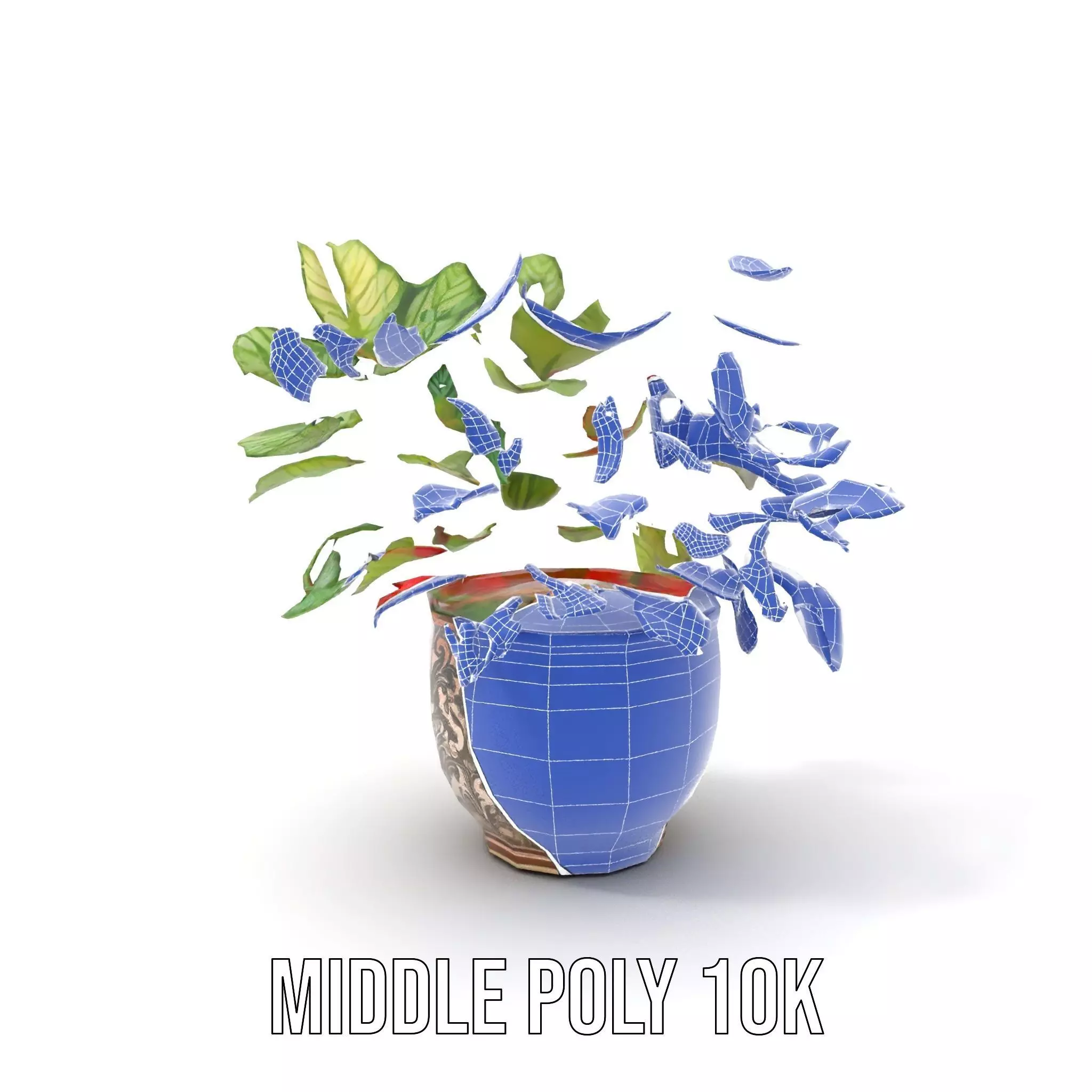 Ornate Leafy Plant model pack Low-poly 3D model_27