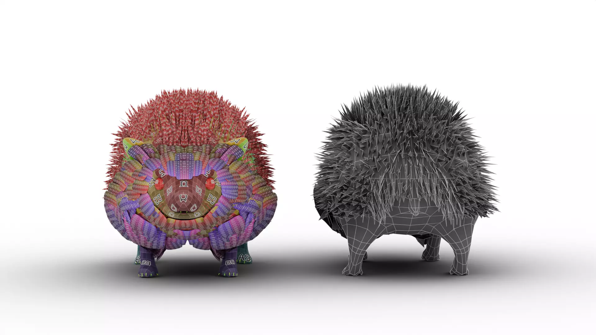 Hedgehog Low-poly 3D model_8