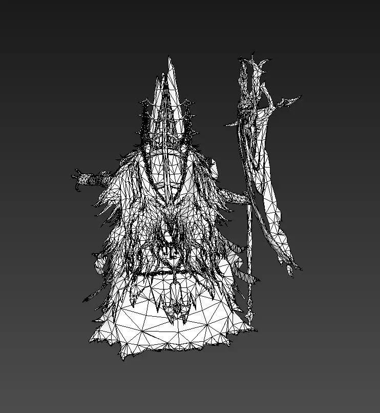 Dead souls  wizards Low-poly 3D model_24
