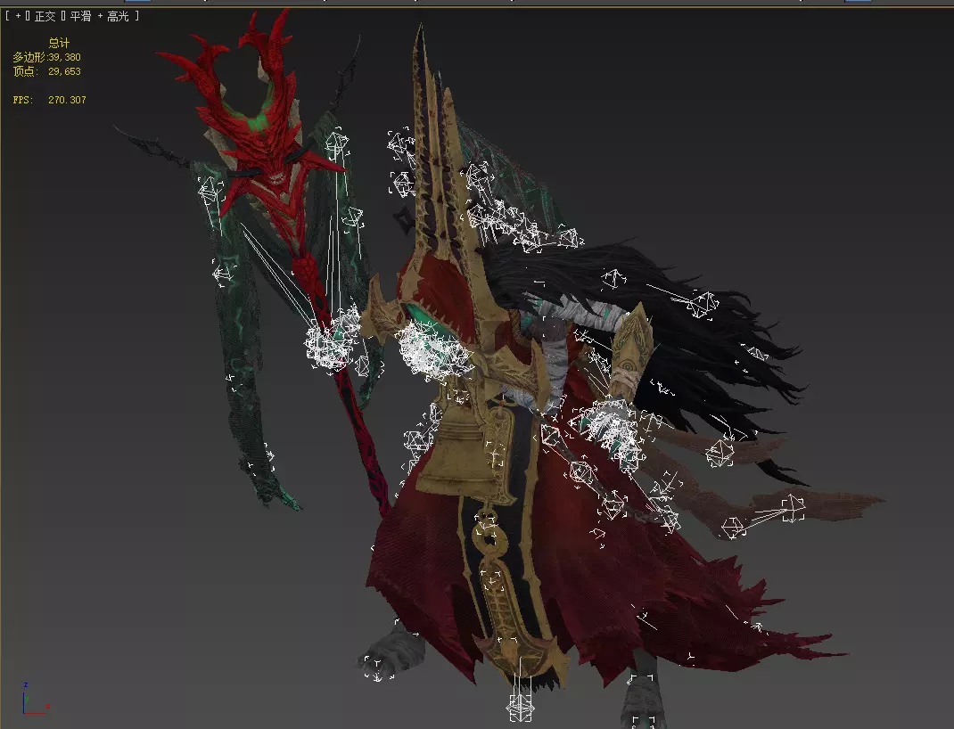 Dead souls  wizards Low-poly 3D model_17