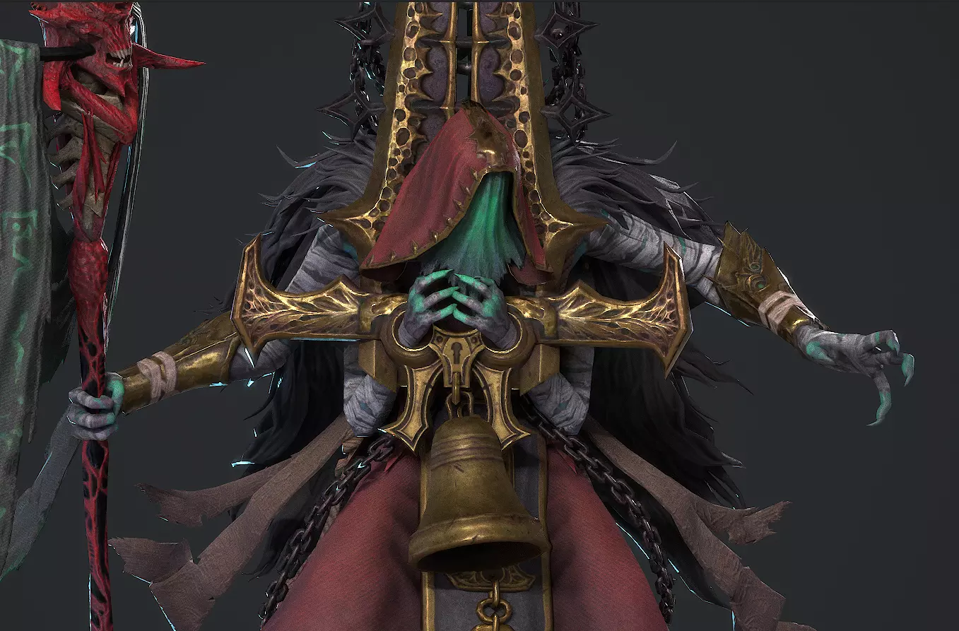 Dead souls  wizards Low-poly 3D model_10