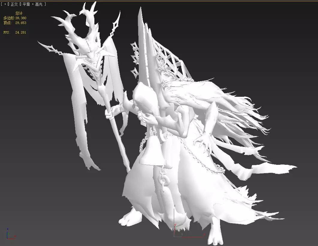 Dead souls  wizards Low-poly 3D model_18