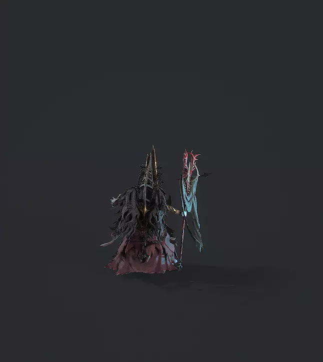 Dead souls  wizards Low-poly 3D model_15