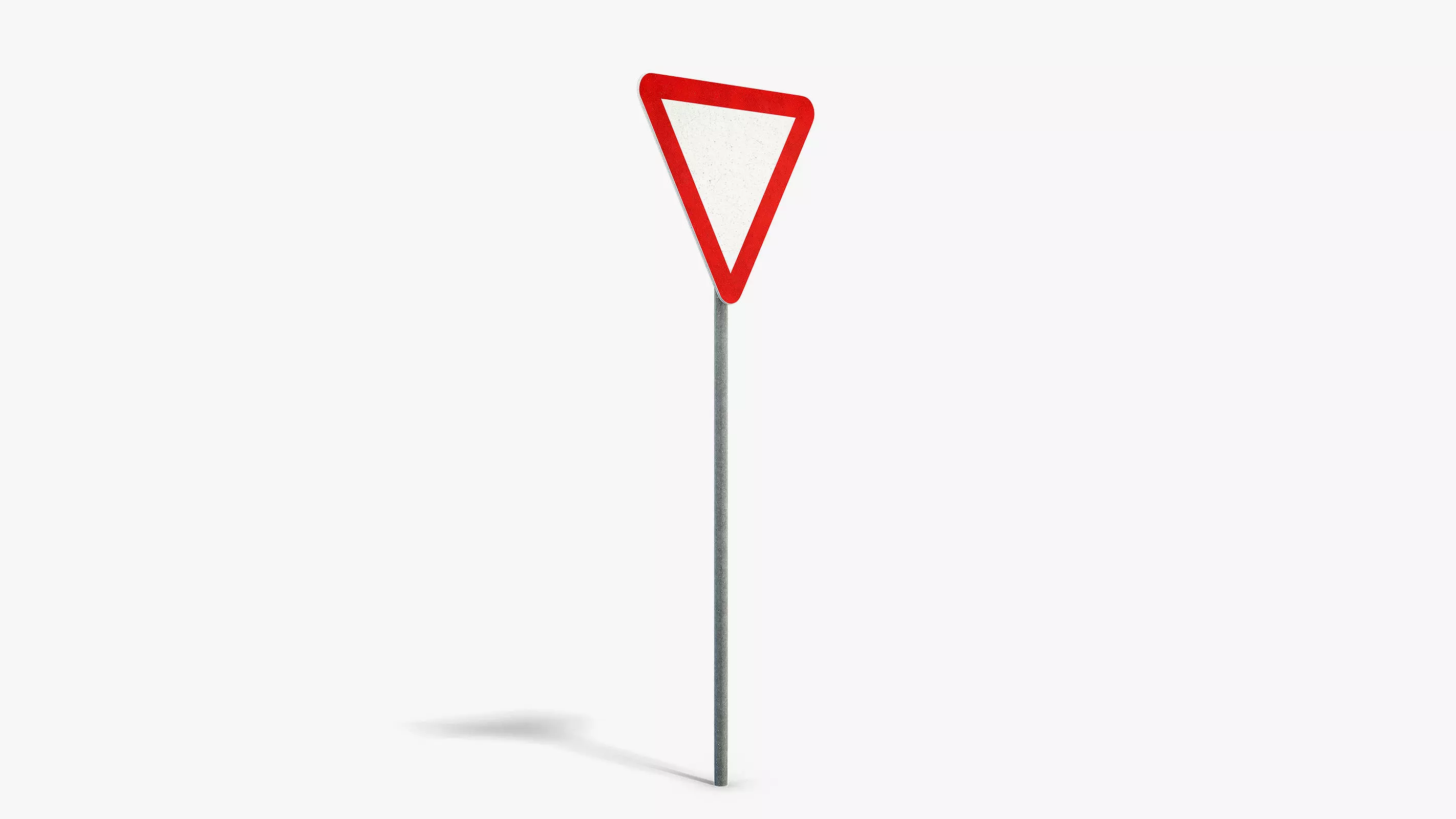 Give Way Sign Low-poly 3D model_1