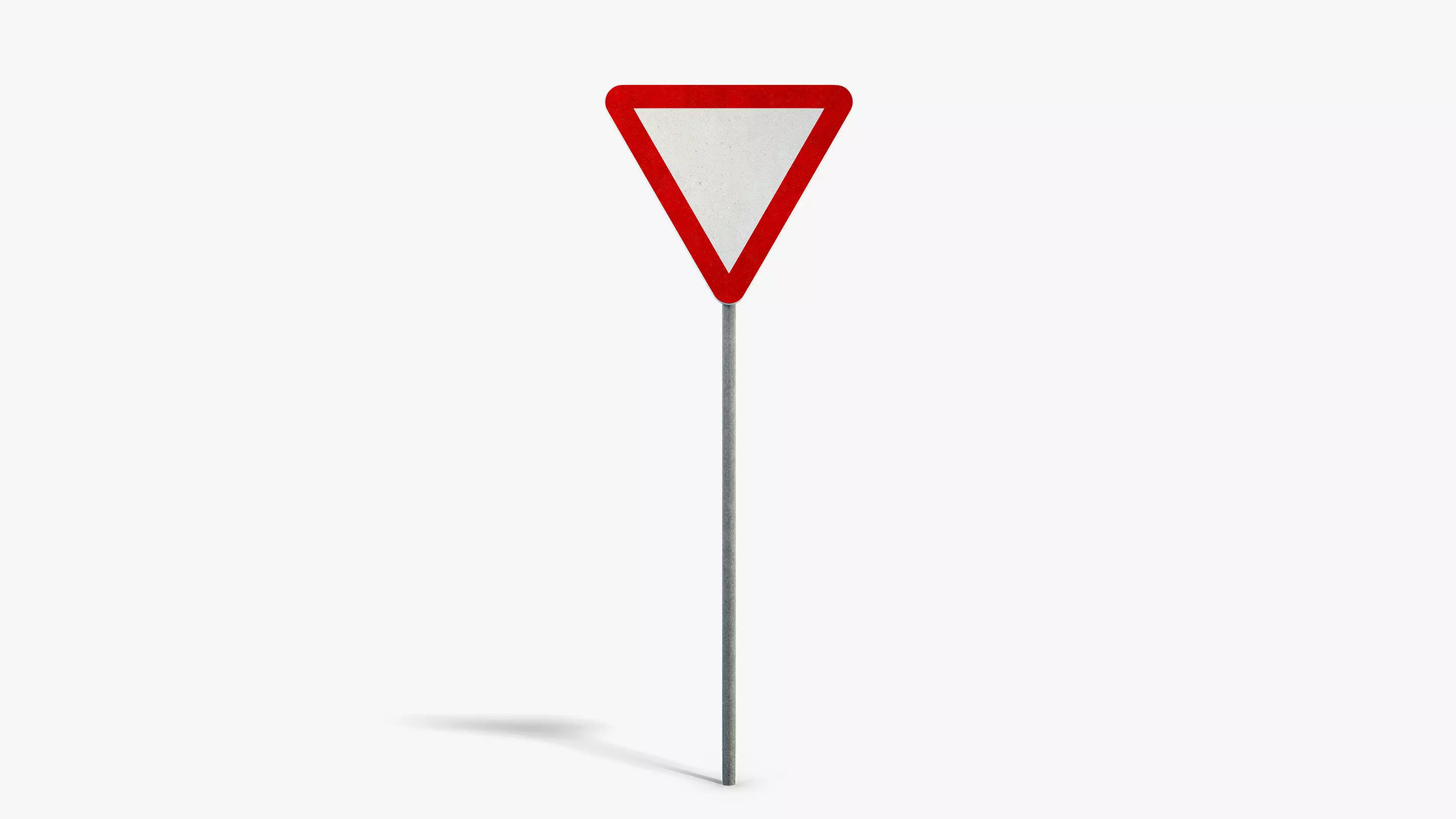 Give Way Sign Low-poly 3D model_0