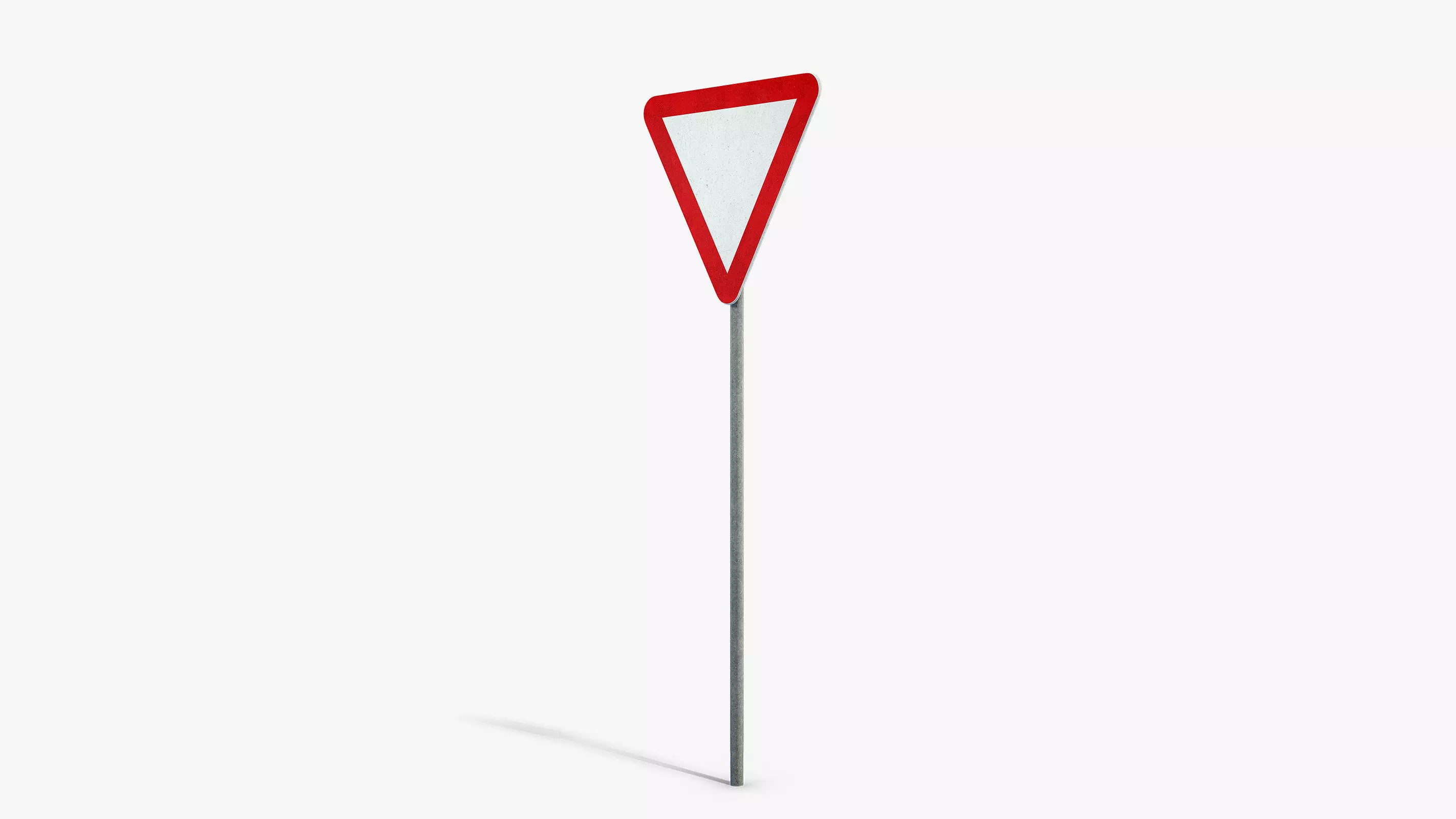 Give Way Sign Low-poly 3D model_5