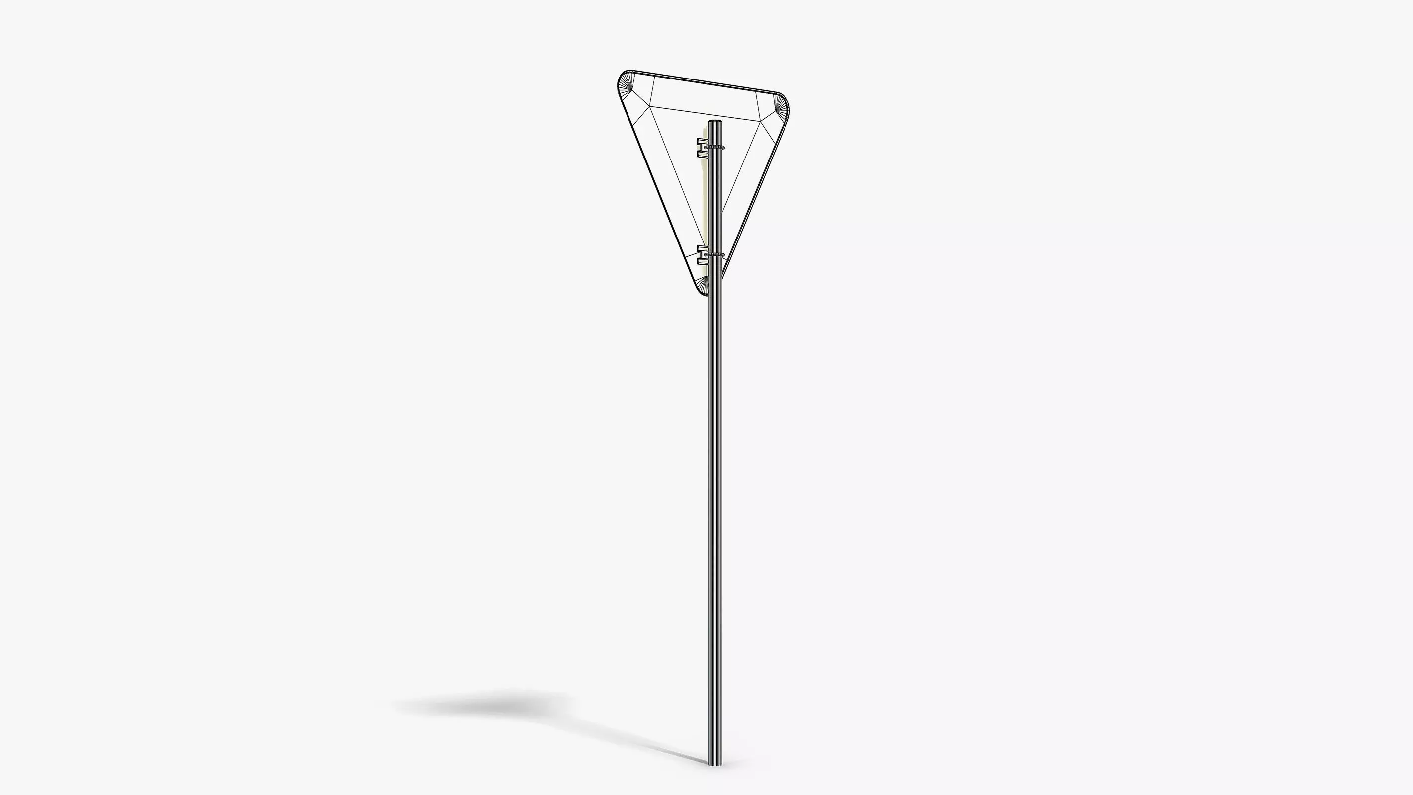 Give Way Sign Low-poly 3D model_10