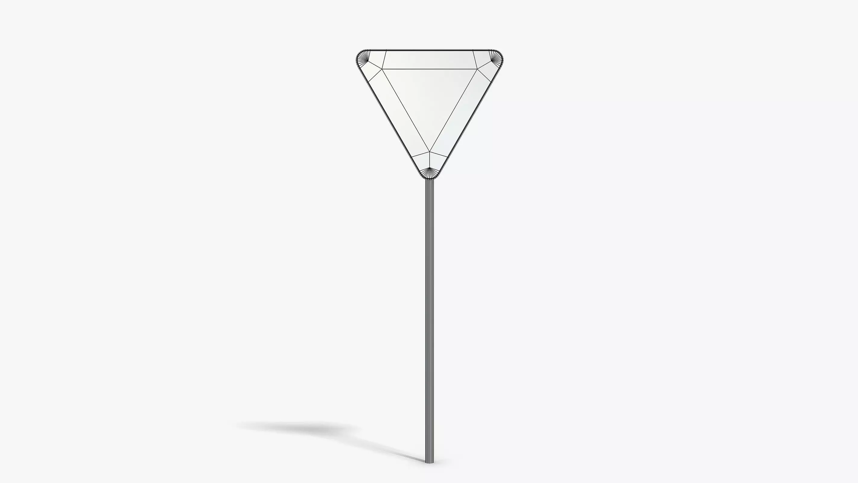 Give Way Sign Low-poly 3D model_6