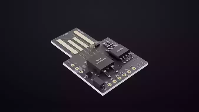ATtiny85 Microcontroller 3D Model for Arduino