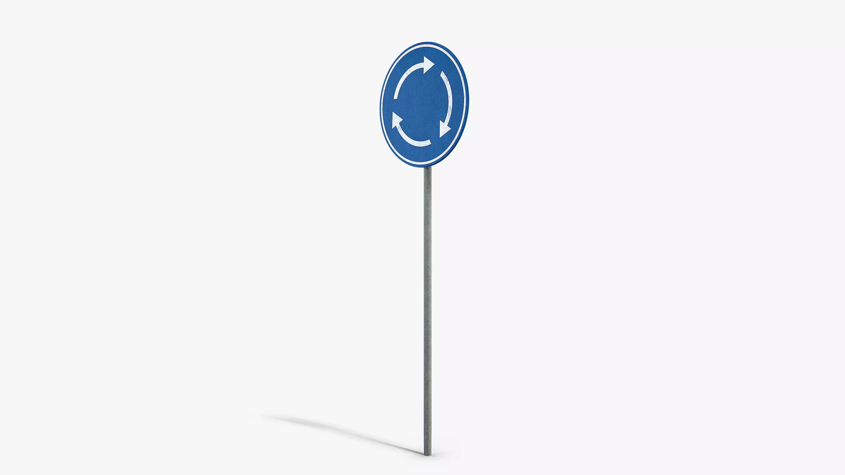 Roundabout Sign Low-poly 3D model_5
