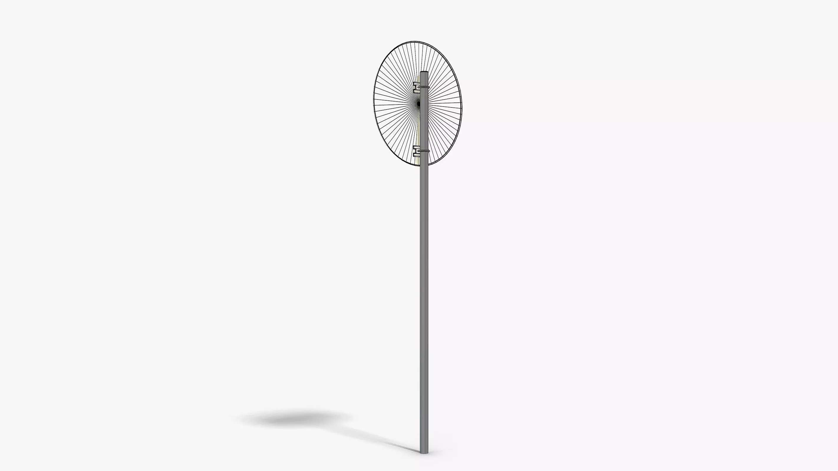 Roundabout Sign Low-poly 3D model_10